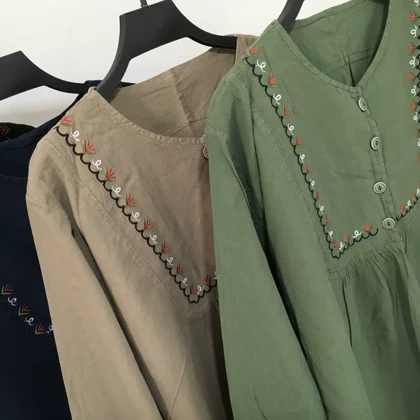 تونیک مانتویی گلدوزی شده گیسو