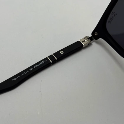 عینک آفتابی پلاریزه پرسول PERSOL مستطیلی لولا فنری کد P 8016 - عینک رانندگی - سایز متوسط
