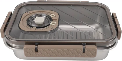 ظرف نگهدارنده غذا فریزری استیل مستطیل قفل دار