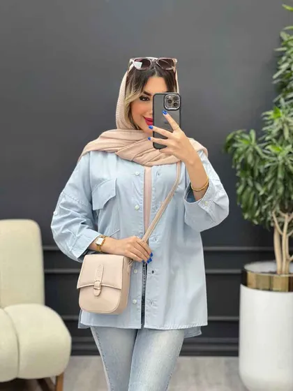 مانتو تک جیب پاکتی مهرا
