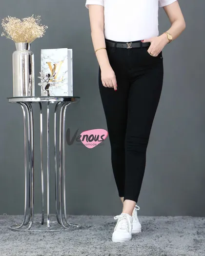 شلوار جین مشکی ساده