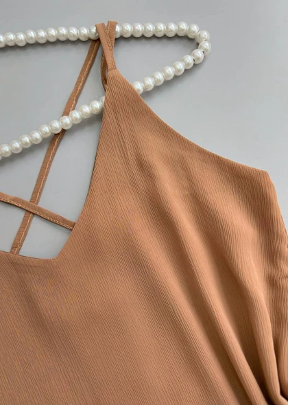 تاپ حریر کریشه آستردار ضربدری کد 3512