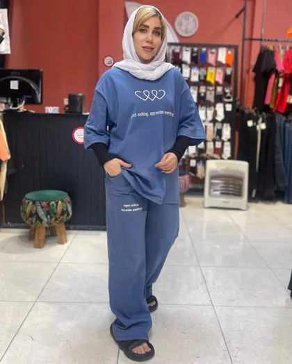 شلوار اورسایز سه ربع نخ‌پنبه