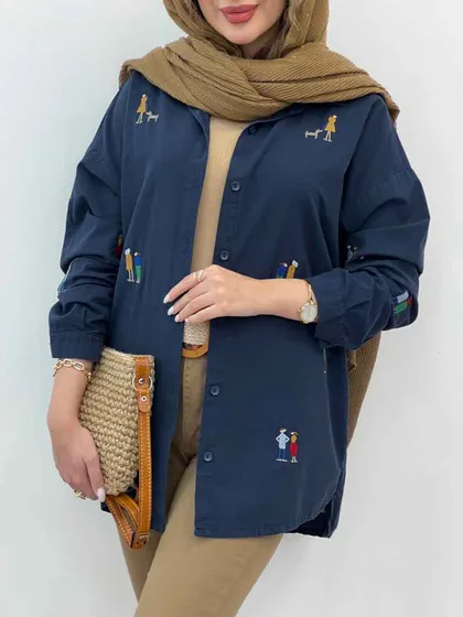 مانتو گلدوزی کارولین