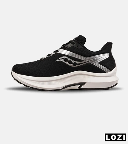 کفش کتانی مردانه و زنانه مشکی طوسی Saucony مدل 8639