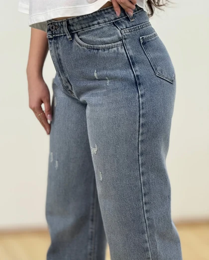 شلوار جین نیم بگ 9425