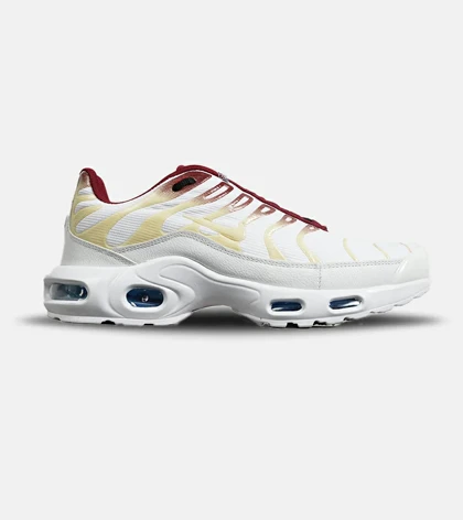 کفش کتانی مردانه و زنانه سفید قرمز زرد NIKE AirMax Plus TN Ultra مدل 7001
