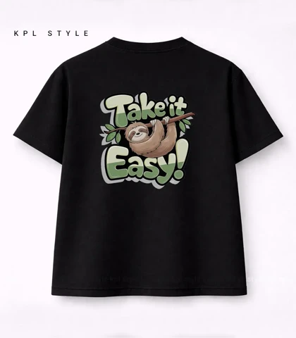 تیشرت باکسی یونیسکس طرح Take It Easy کد 1371