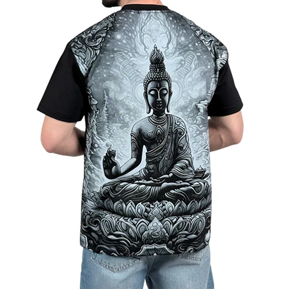 تیشرت مردانه مشکی طرح مجسمه