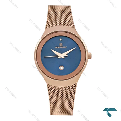 ساعت زنانه حصیری نیوی فورس NF5004 صفحه سرمه ای NaviForce-7678-L