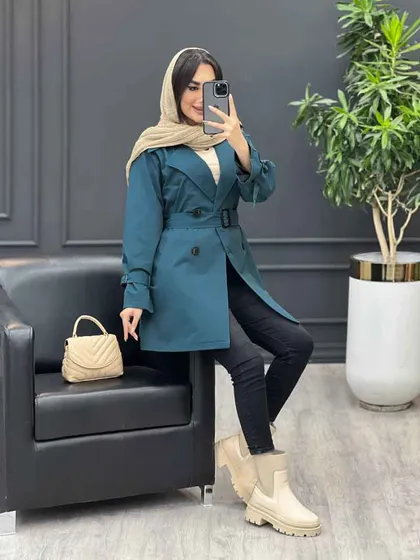 بارانی چهاردکمه سرشانه پاگن
