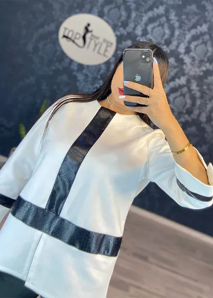 بلوز چرم دوزی شده کد : 7779