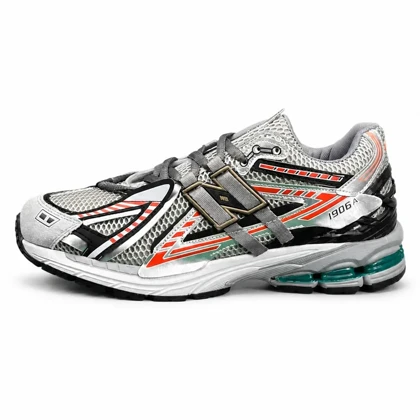 کتانی مردانه نیوبالانس طوسی نارنجی New BALANCE 1906