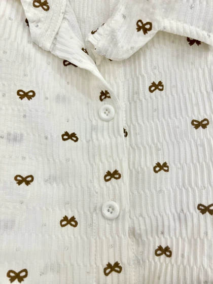 شومیز ساده طرح پاپیون ریز کد11