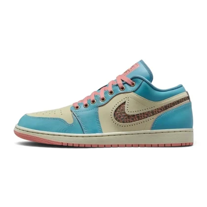 کتانی ویتنامی نایک ایر جردن وان لو فیروزه ایی صورتیNike Air Jordan 1 Low SE “ SOMOS ETERNOS”