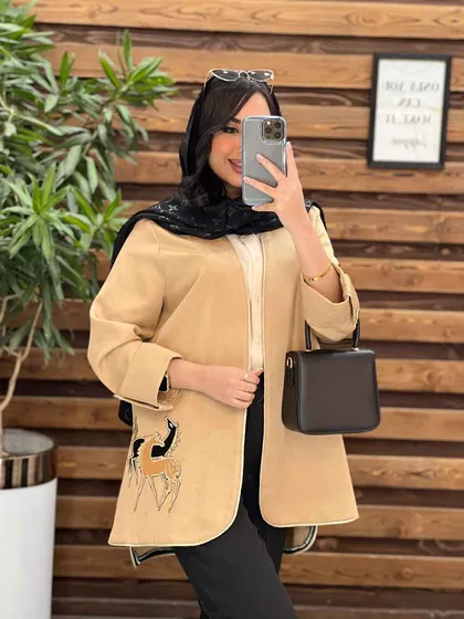 مانتو ژاکارد تیکه دوزی