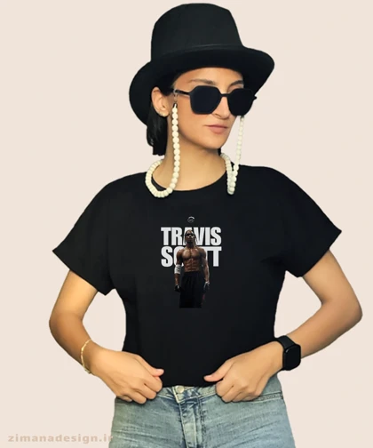 کراپ زنانه طرح تراویس اسکات کد 947