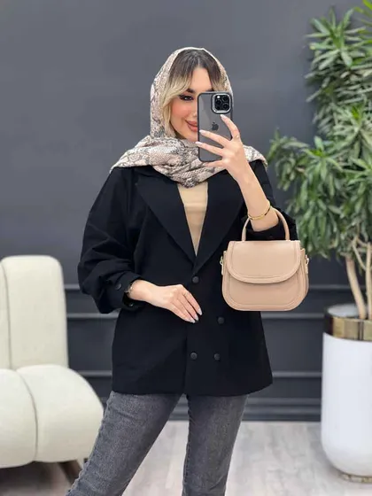 مانتو لینن شش دکمه