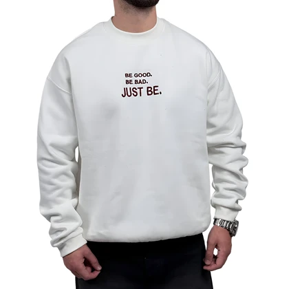 دورس مردانه سفید سه نخ طرح JUST BE