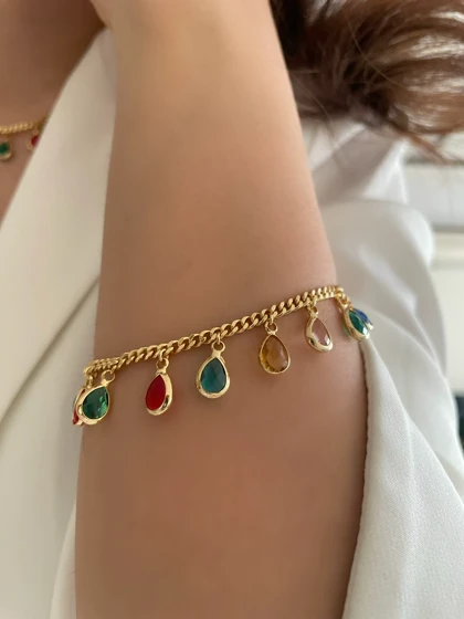 ست مولتی کالر نگین اشکی