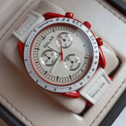 ساعت مچی اسپرت والار طرح امگا سواچ بند چسبی طرح ماموریت در مارس