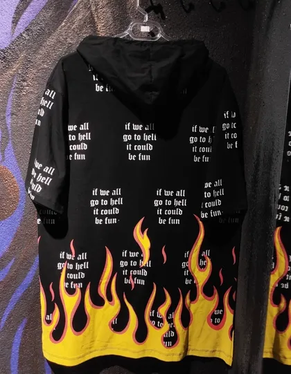 تیشرت کلاهدار آتشی fire