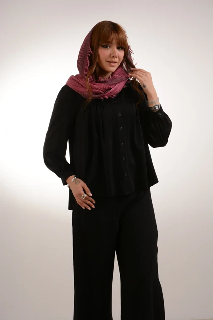 شومیز ژاکلین سینه چین ابرا