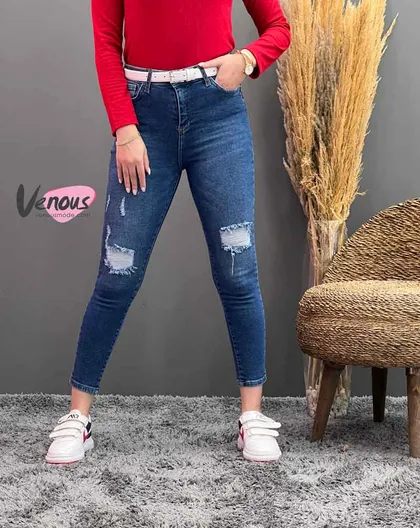 شلوار جین آبی تیره