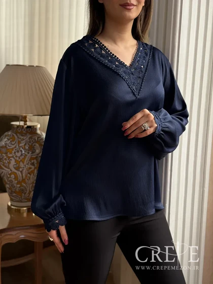 شومیز یقه هفت گیپور