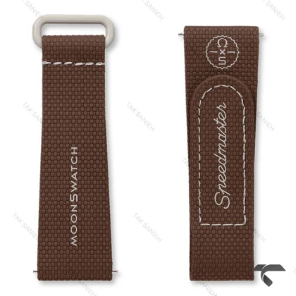 بند رابر امگا سواچ ماموریت به زحل قهوه ای Swatch-Strap-10729-U