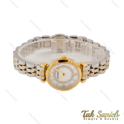 امپریو آرمانی مینی زنانه دورنگ طلایی صفحه نگینی Armani-5795-L