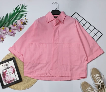 شومیز باکسی دوجیب مدل دلبهار کد 50263