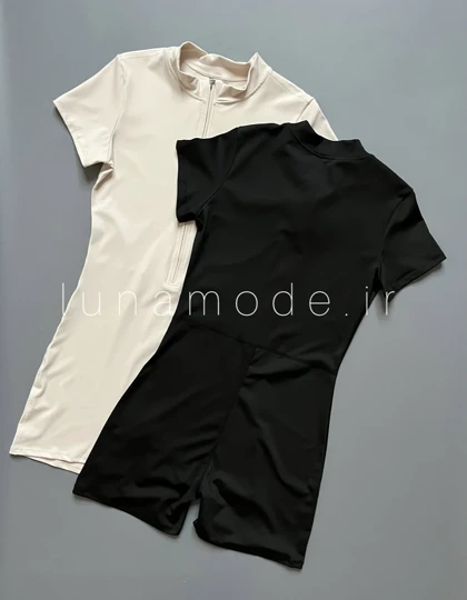 اورال زنانه آستین کوتاه نیم زیپ