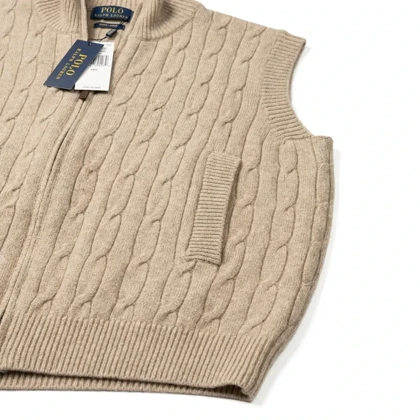 ژیله بافت تمام زیپ طرح مارپیچ برند Polo Ralph Lauren