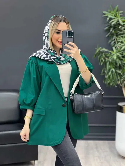 مانتو لینن تک دکمه