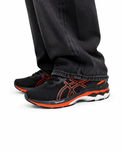 کتانی زنانه مدل اسیکس رانینگ مشکی نارنجی Asics
