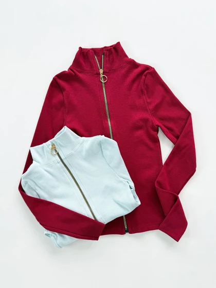 بلور کبریتی یقه ایستاده تمام زیب