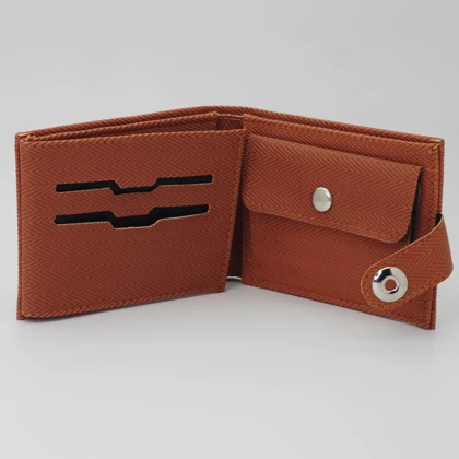کیف پول و جاکارتی دور دوخت چرم مصنوعی (فوم) دکمه‌دار طرح فشن Fashion کد 18205س