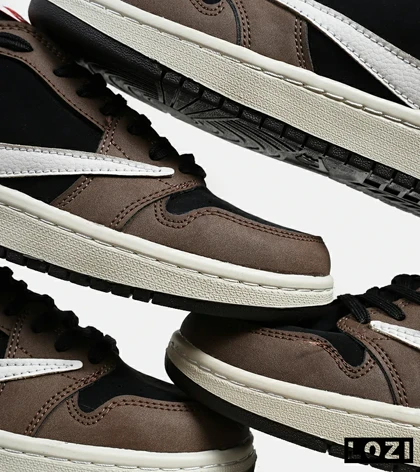کفش کتانی مردانه قهوه ای مشکی نایک NIKE travis scott