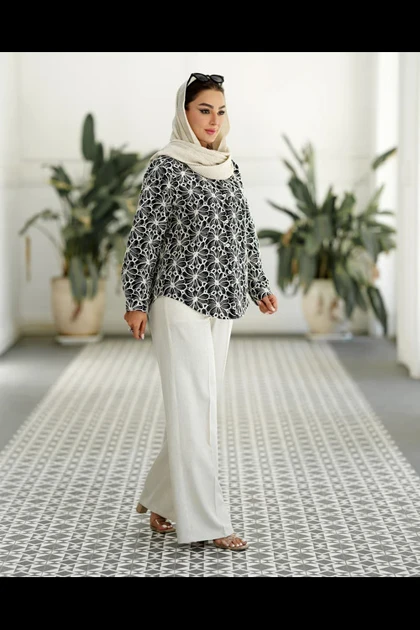 پیراهن کتی قیطان دوزی