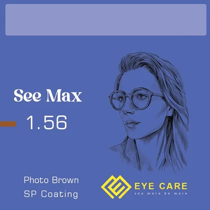 عدسی طبی فتوکرومیک سی مکس See Max 1.56 PHOTOCHOROMIC/SPIN COAT/BROWN/ANTY GLARE