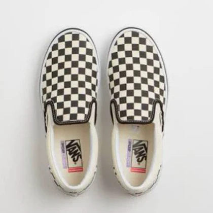 ونس اسلیپ آن چکربورد مشکی سفید / Vans Skate Slip-On Black White