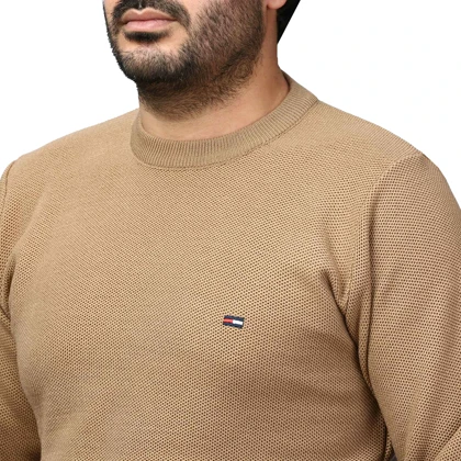 پلیور بافت فندقی مردانه مدل 659855