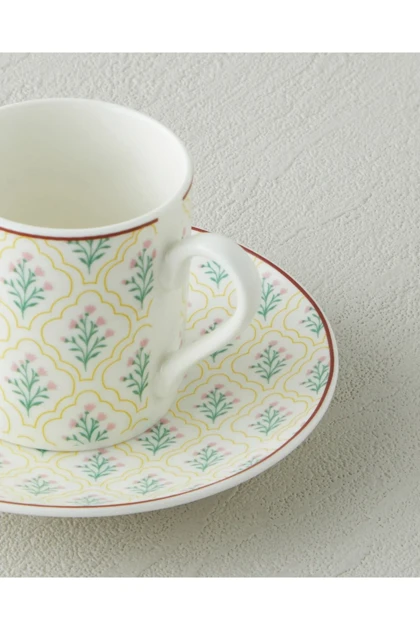 سرویس فنجان قهوه دو نفره English Home مدل New Bone China - چندرنگ