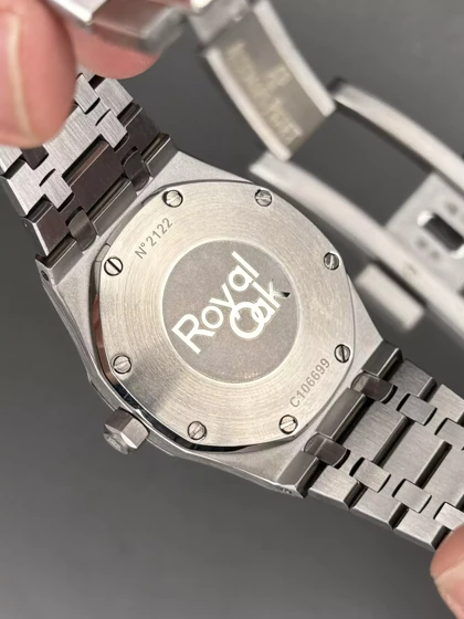 ساعت مچی اودمار پیگه باتری بند سیلور صفحه بنفش Audemars Piguet