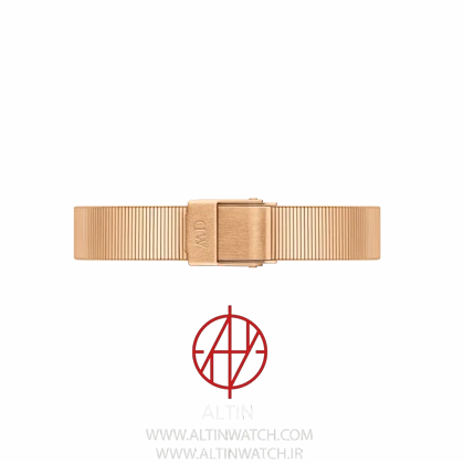 ساعت مچی زنانه دنیل ولینگتون (Daniel Wellington) مدل DW00100517 (کالکشن Quadro، قاب چهارگوش رزگلد، بند حصیری)