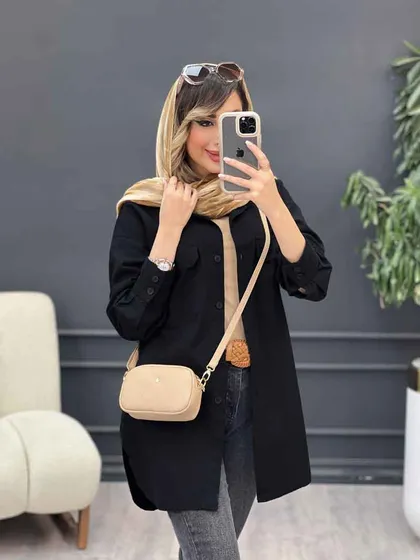 مانتو دو جیب پاکتی محنا