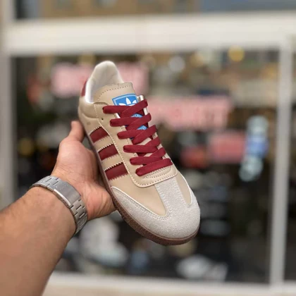 کتانی سامبا نسکافه ای زرشکی کد 6522