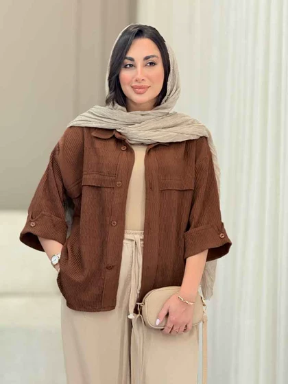 مانتو آستین پاکتی جلو ژیله