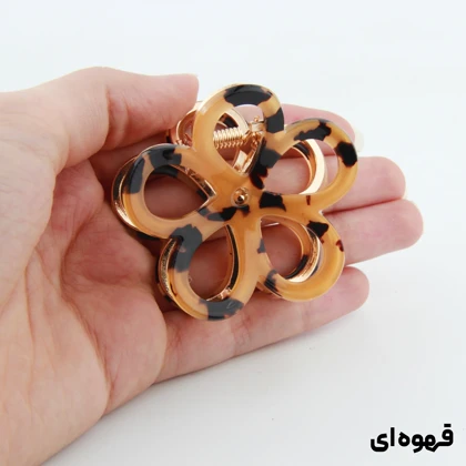 کلیپس دخترانه فلزی مدل گل خال‌خالی